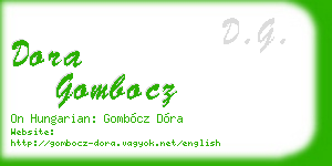 dora gombocz business card