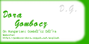 dora gombocz business card
